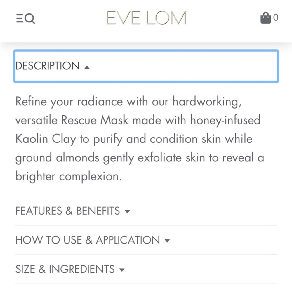 NEW Evelom Rescue Mask - Picture 5 of 10